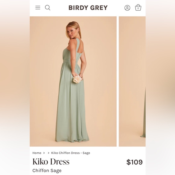 Birdy Grey Sage Kiko Bridesmaid Dress - Picture 2 of 10